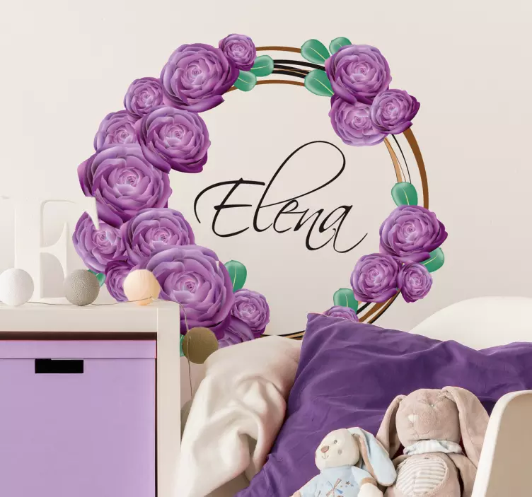 Autocolante decorativo personalizado de flores - TenStickers