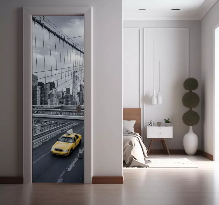 Autocolante de Nova Iorque táxi Amarelo - TenStickers