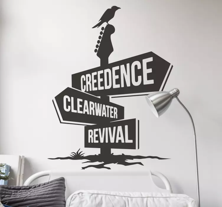 Vinil decorativo de rock Sinais de guitarra - TenStickers