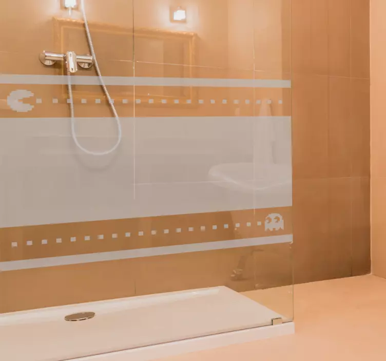 Autocolante decorativo duche pacman - TenStickers