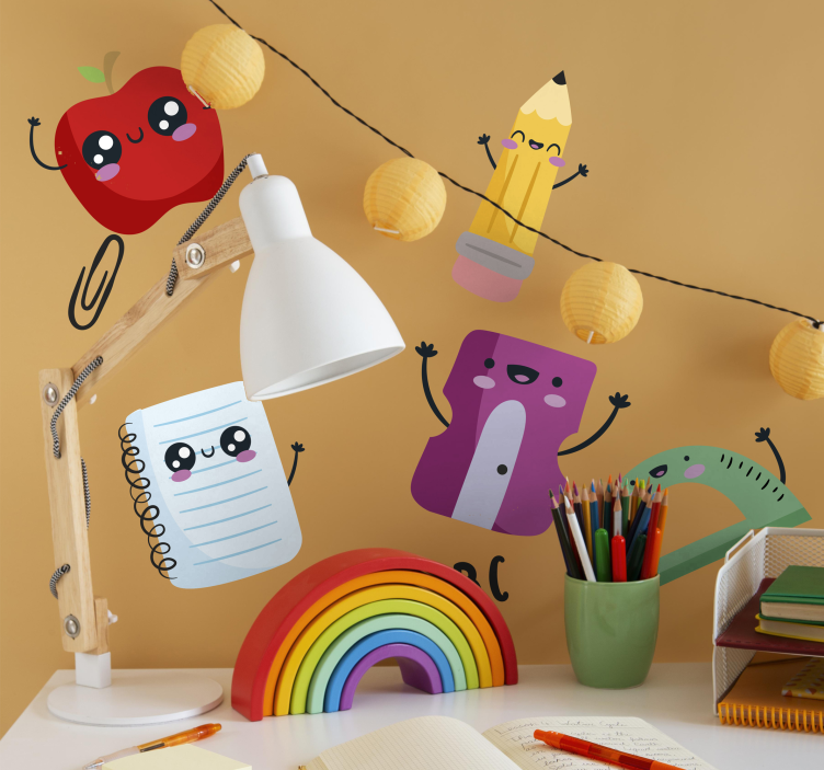 Autocolante educativos conjunto de volta às aulas - TenStickers
