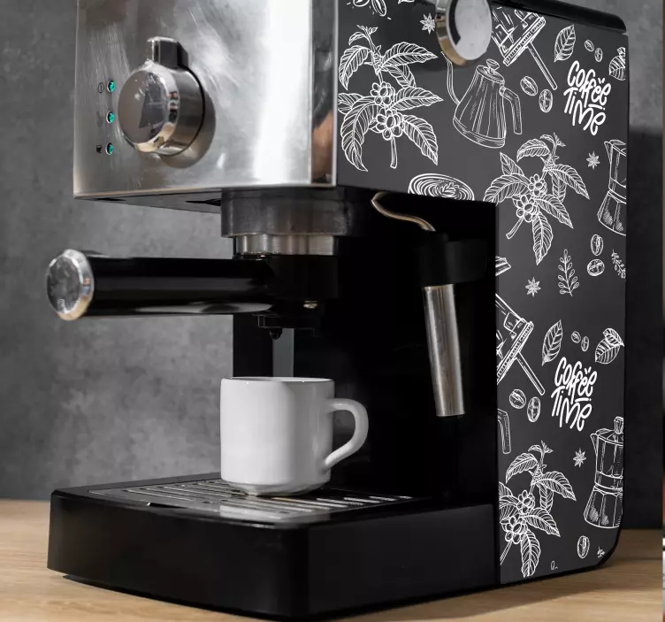 Autocolante  elementos de café desenhados - TenStickers