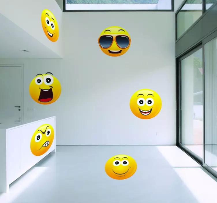 Autocolante decorativo emojis - TenStickers