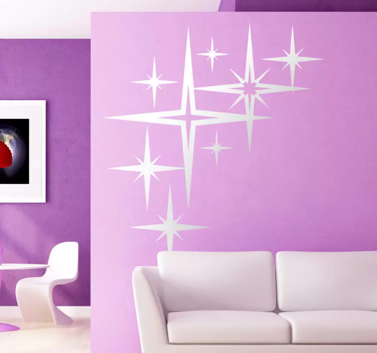 Autocolante decorativo estrelas brilhantes - TenStickers