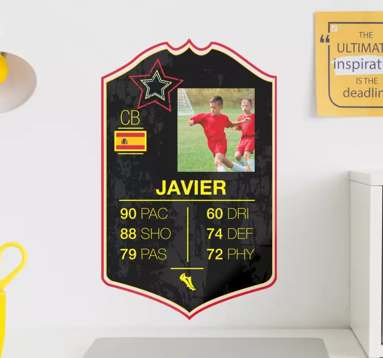 Autocolante Futebol Jogador de cartão estrela - TenStickers