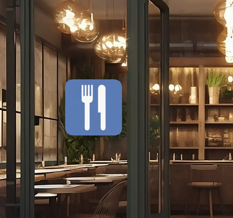 Autocolante decorativo ícone restaurante - TenStickers
