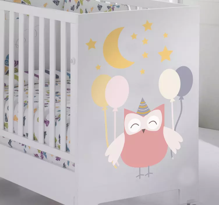 Autocolante decorativo infantil coruja feliz - TenStickers