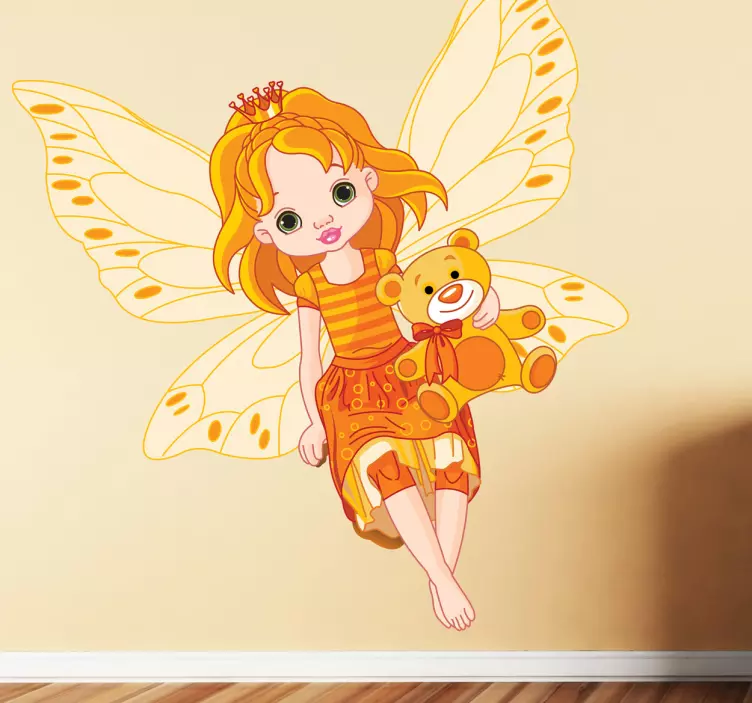 Autocolante decorativo infantil fada laranja - TenStickers