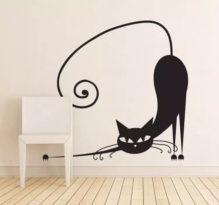 Autocolante decorativo  gato estilizado - TenStickers