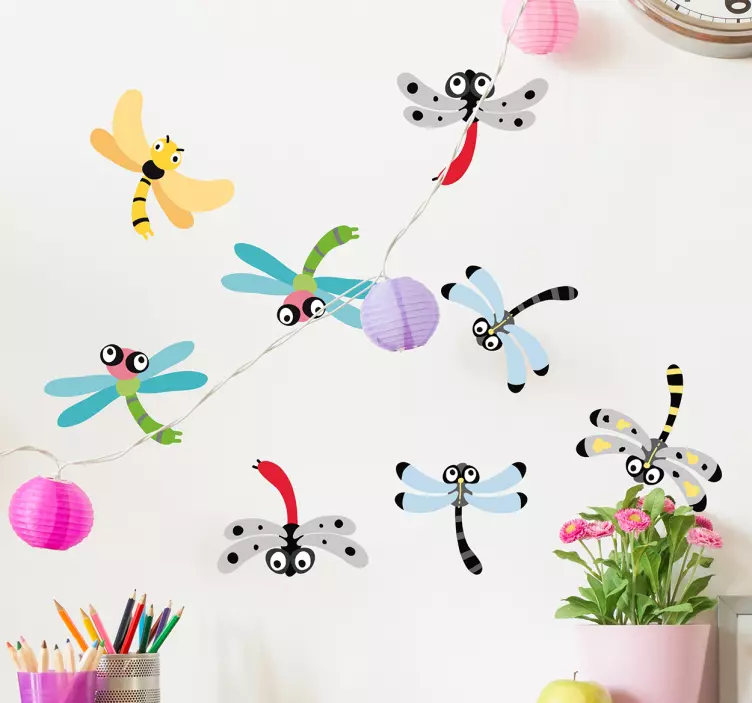 Autocolante decorativo infantil libelinas - TenStickers