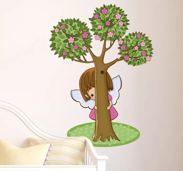 Autocolante decorativo infantil menina tímida - TenStickers
