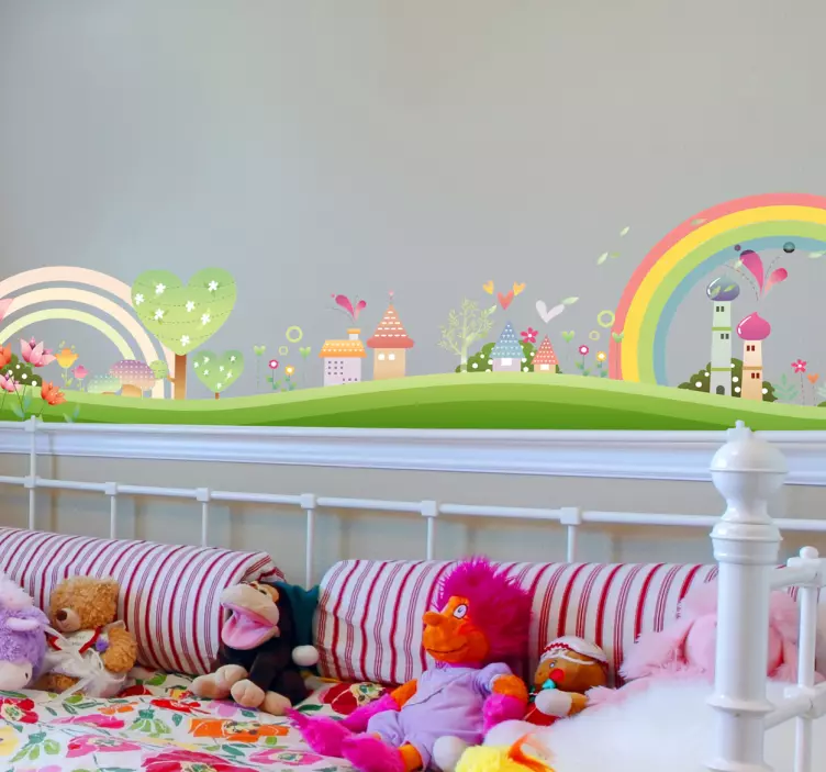 Autocolante decorativo infantil Vila Fantasia - TenStickers