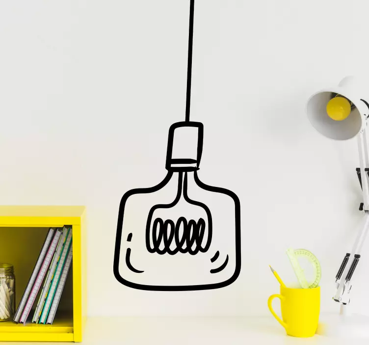 Autocolante decorativo luminária pendurada estilosa - TenStickers