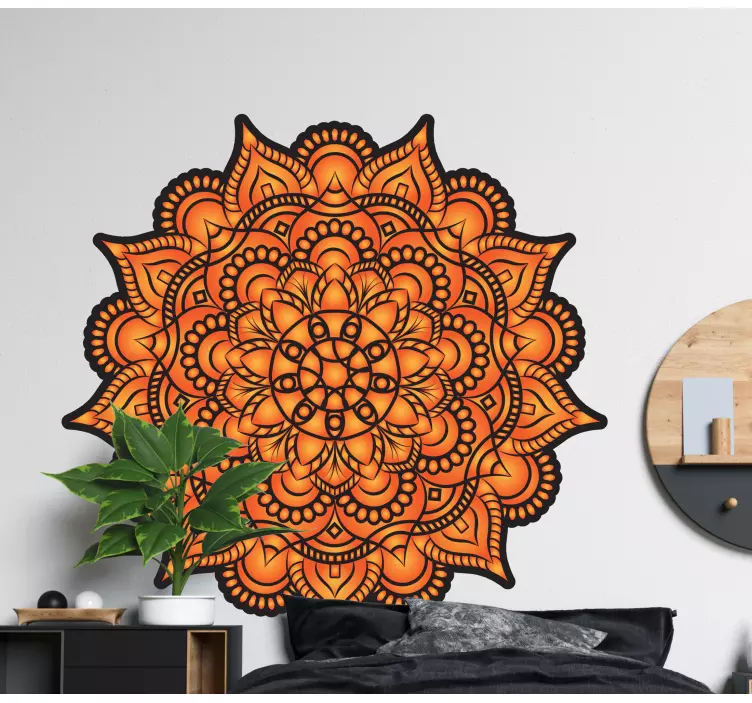 Autocolante decorativo mandala floral - TenStickers