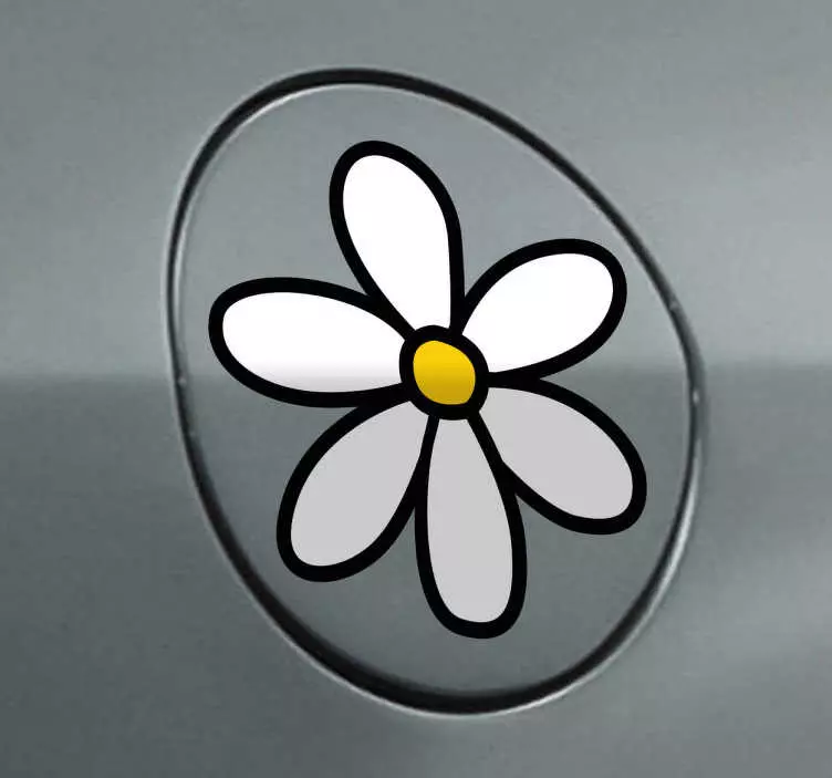 Autocolante decorativo margarida para carro - TenStickers