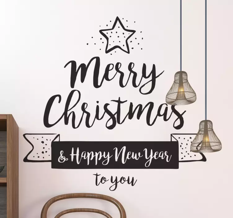 Autocolante decorativo Merry Christmas - TenStickers