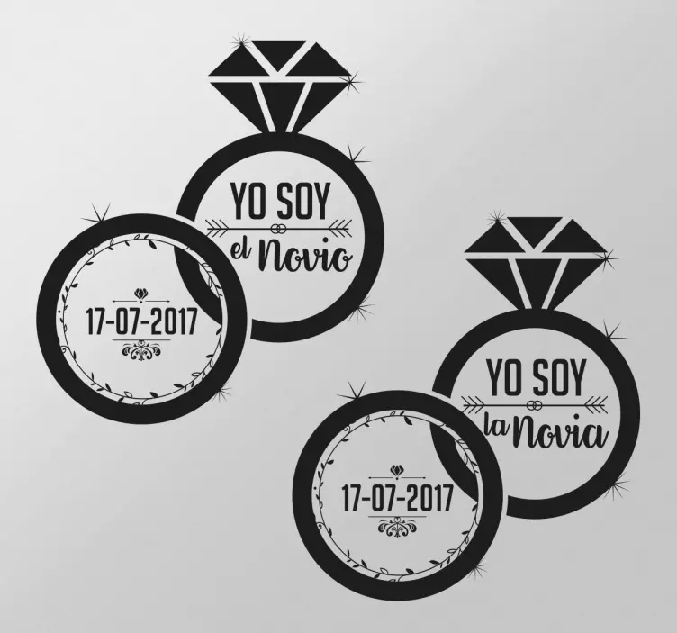 Autocolante decorativo noivos - TenStickers