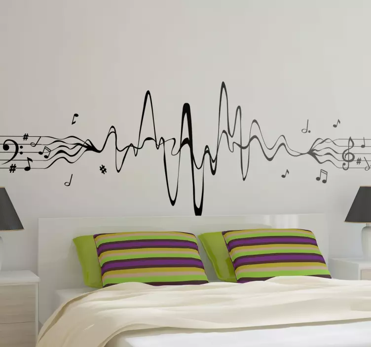 Autocolante decorativo notas musicais - TenStickers