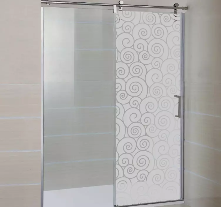 Autocolante decorativo padrão ondas chuveiro - TenStickers