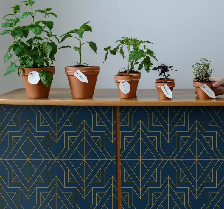 Autocolante decorativo painel com padrão geométrico - TenStickers