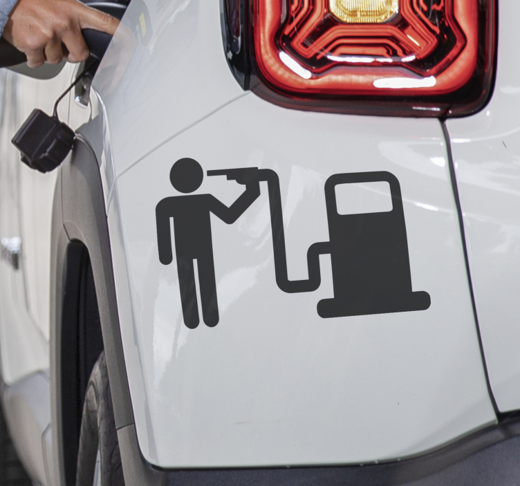 Autocolante para carros cabeça de gasolina - TenStickers