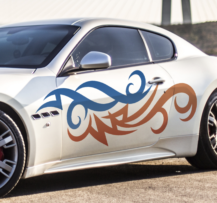 Autocolante para carros Chamas coloridas tribais - TenStickers
