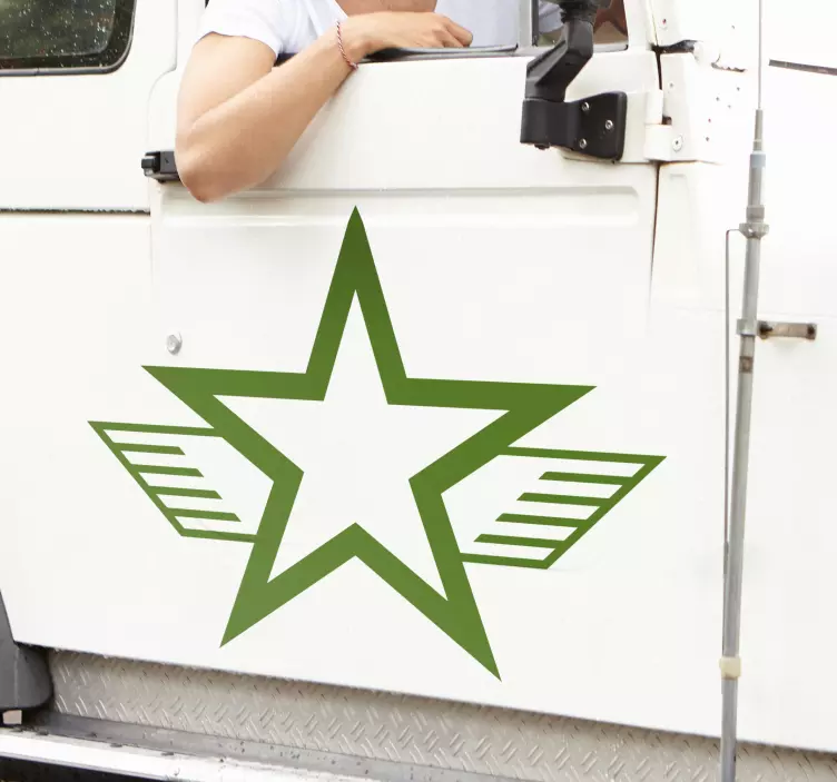 Autocolante para carros estrela do exército - TenStickers