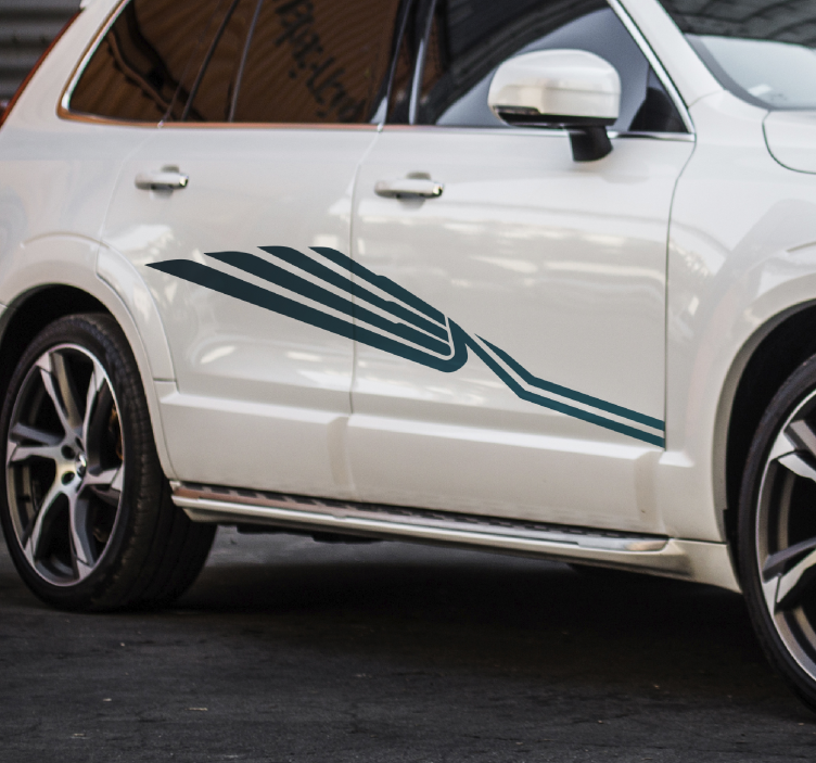 Autocolante para carros Listra de raça azul claro - TenStickers