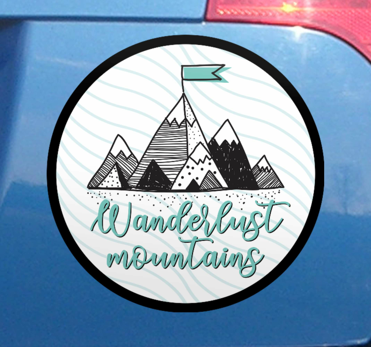 Autocolante para carros Montanhas - TenStickers