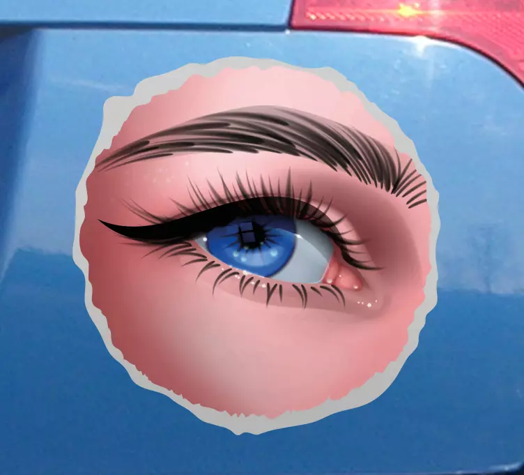 Autocolante para carros Olhos realistas espreitando design - TenStickers