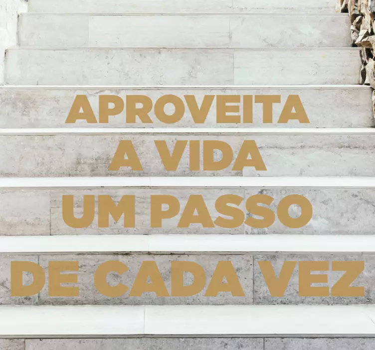 Autocolante para escadas Aproveita a vida - TenStickers