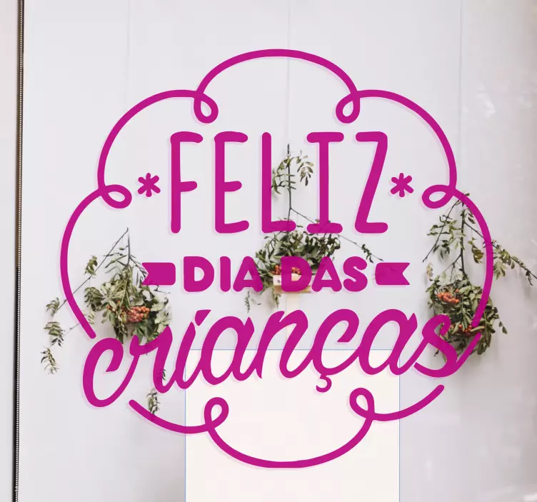 Autocolante para montras Nuvem Feliz Dia das Crianças - TenStickers