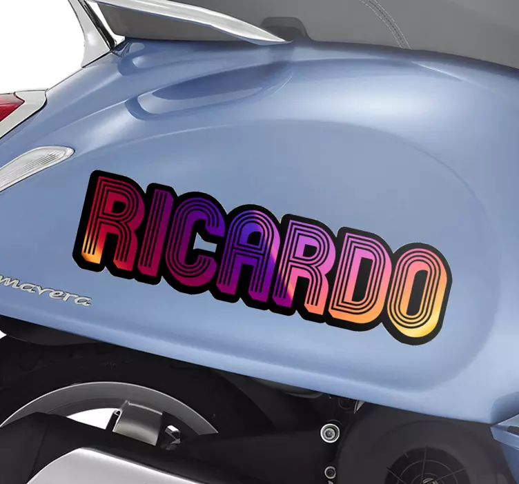 Autocolante para motas Desfocar nome de contorno brilhante - TenStickers