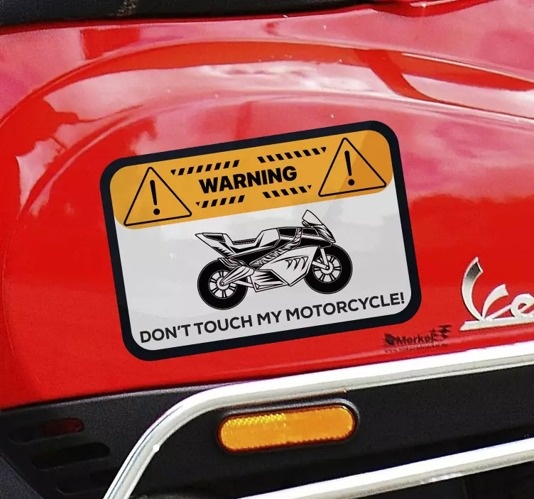 Autocolante para motas não toque na minha moto - TenStickers