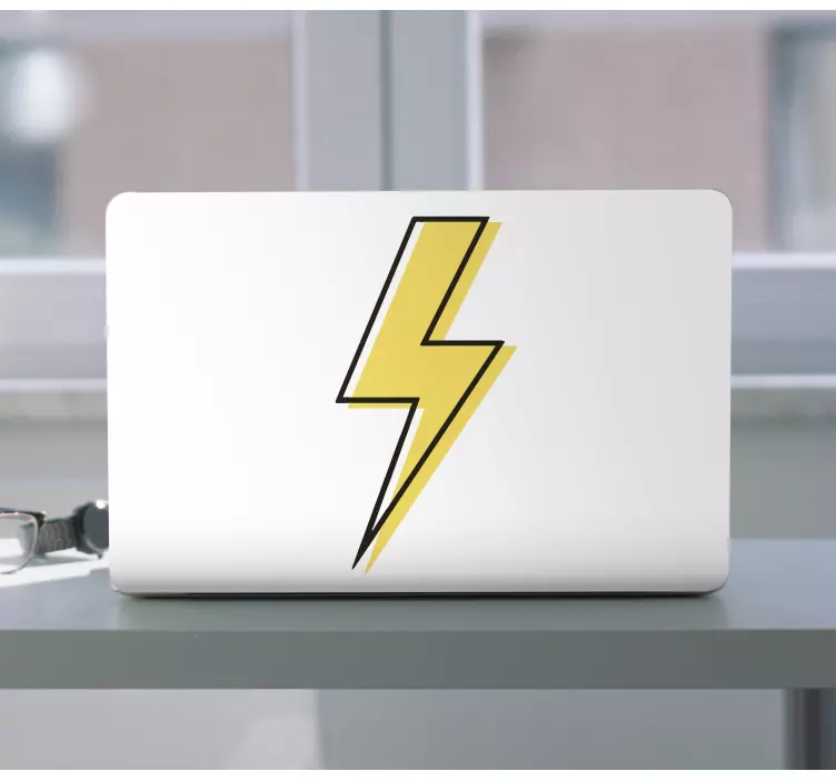 Autocolante para PC Claro negrito pequeno e amarelo - TenStickers