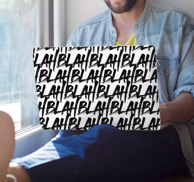 Autocolante para PC Padrão de texto blá - TenStickers