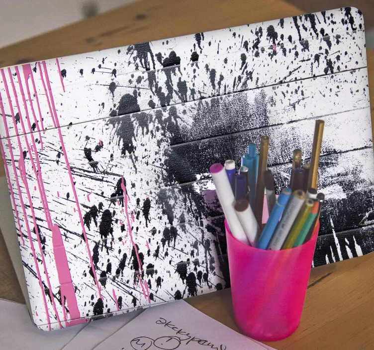 Autocolante para PC Spray preto rosa - TenStickers