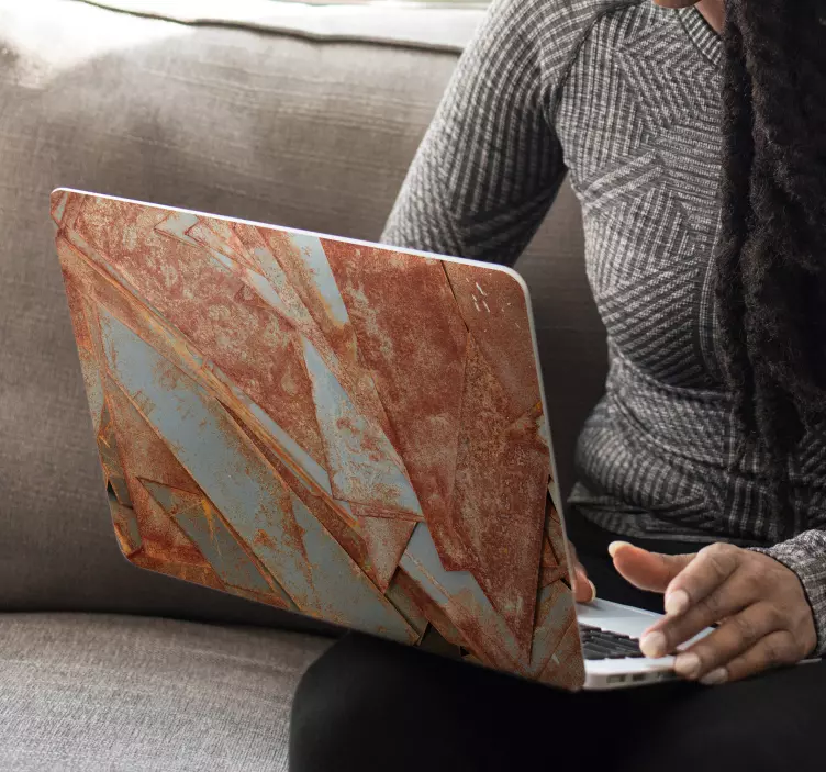 Autocolante para PC Textura de placas de ferro - TenStickers