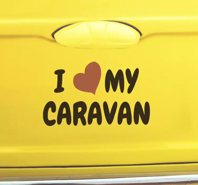 Autocolante para veículos Eu amo caravanas - TenStickers