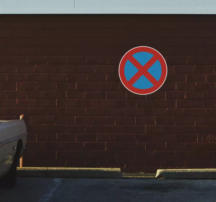 Autocolante decorativo proibido parar e estacionar - TenStickers