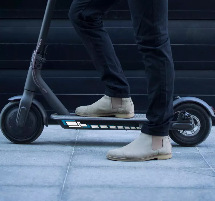 Autocolante decorativo de quadrados patinete - TenStickers