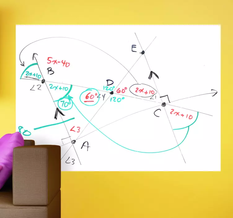 Autocolante decorativo quadro branco liso - TenStickers