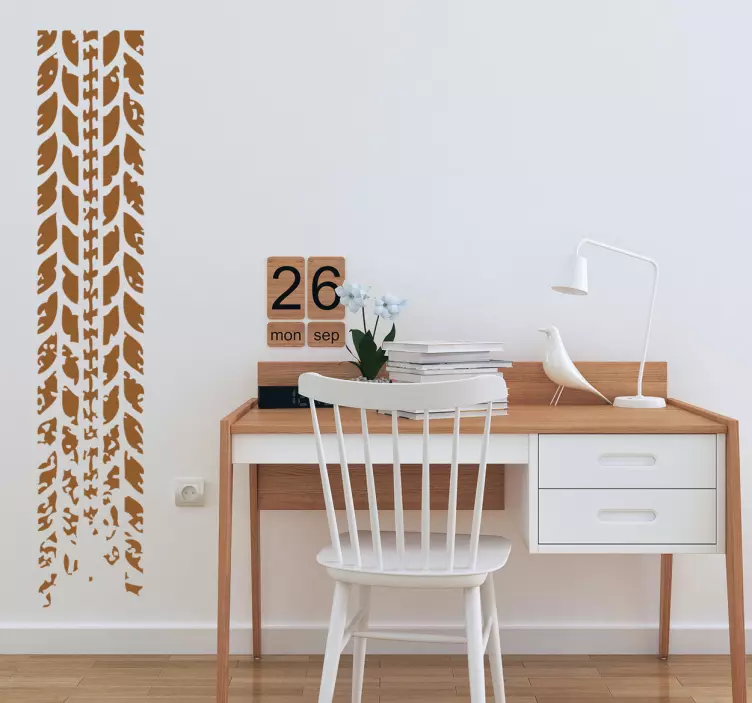 Autocolante decorativo rasto de pneu - TenStickers