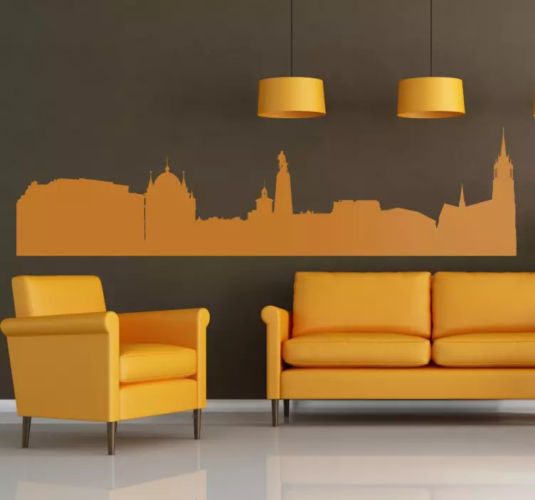 Autocolante decorativo skyline Lodz - TenStickers