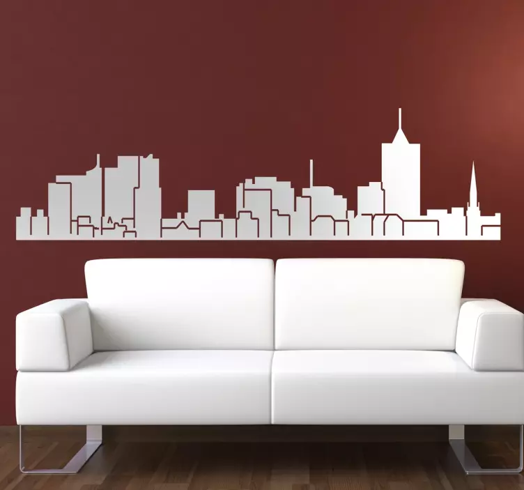 Autocolante decorativo skyline Posnânia - TenStickers