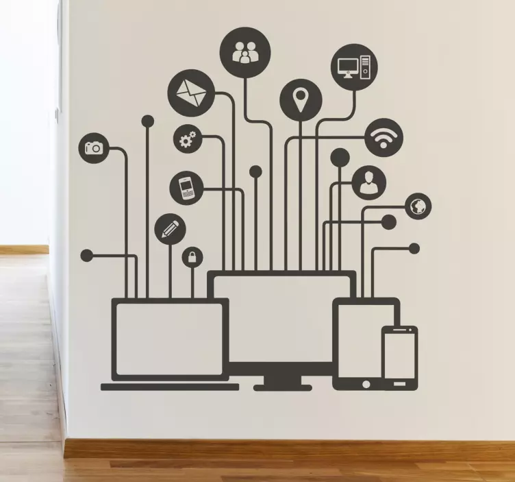 Autocolante decorativo social media - TenStickers