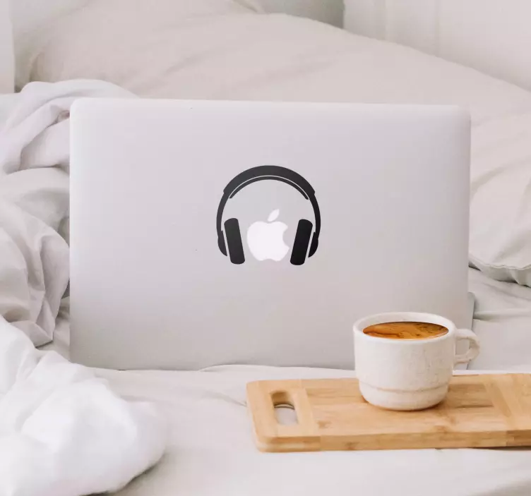 Autocolante decorativo de DJ Headphones Macbook - TenStickers