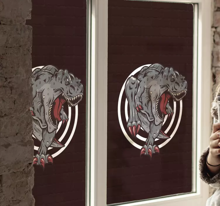 Autocolante design do rugido do dinossauro - TenStickers