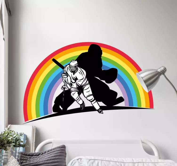 Autocolante desporto ação dos jogadores de hóquei - TenStickers