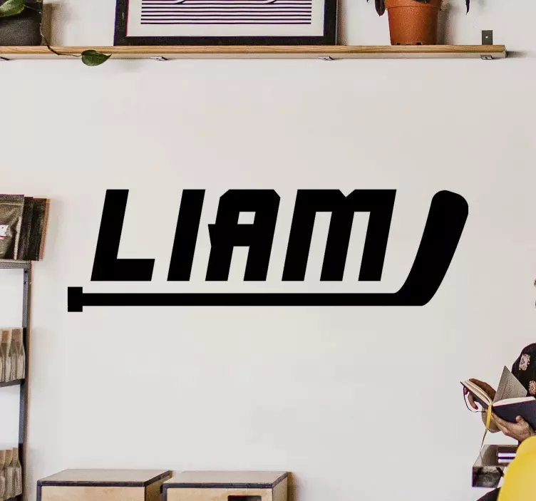 Autocolante desporto design de nome de hóquei - TenStickers